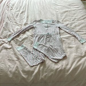 Roller Rabbit kids pajamas set- size 10 - white with pink hearts - gently used